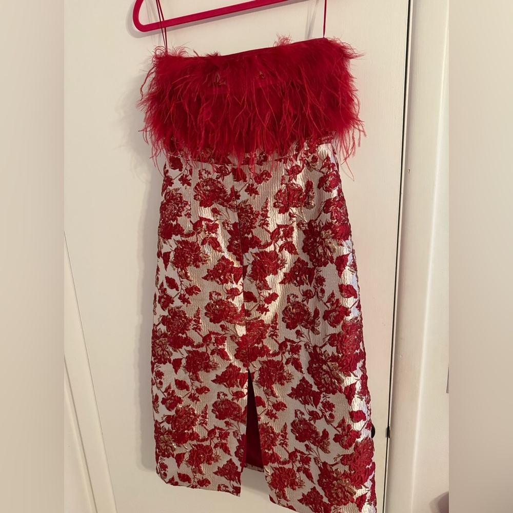 Tuckernuck Strapless Dress with Red Floral Design - Picture 11 of 14